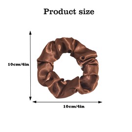 Silk Scrunchies for Hair, 6 Pcs Shunshi Hair Bobbles Soft Elastic Satin Silk Hair Scrunchies for Women, Skinny Hair Bands, Silk Satin Hair Ties,Hair Ties Ropes Hair Accessories for Women Girls Teens