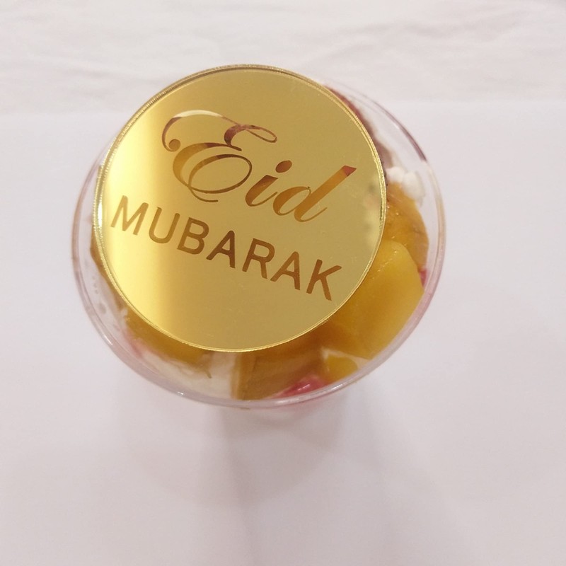 Eid Mubarak - Juego de 12 adornos de acrílico para
