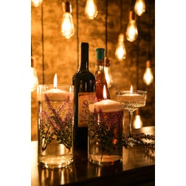 TB Decoration Scented Floating Candles 3 Inch for Centerpieces Water Candles Citronella Set of 12 for Wedding Outdoor Events |Up to 11 Hour| Bathtub Pool Romantic Dinner Party Ceremony (Citronella)