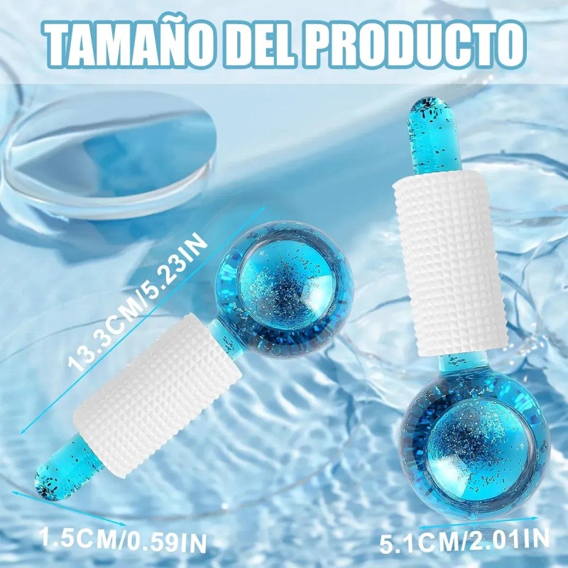 Masaje Facial Con Bola De Hielo Y Tratamiento Para Ojos