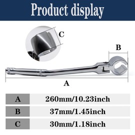 JEUCLEL 7/8" 22mm O2 Oxygen Sensor Wrench with Contour Handle and Flexible Head, Compatible with Most Vehicles for Removal Install, Universal Automotive Maintenance Socket Spanner Tool