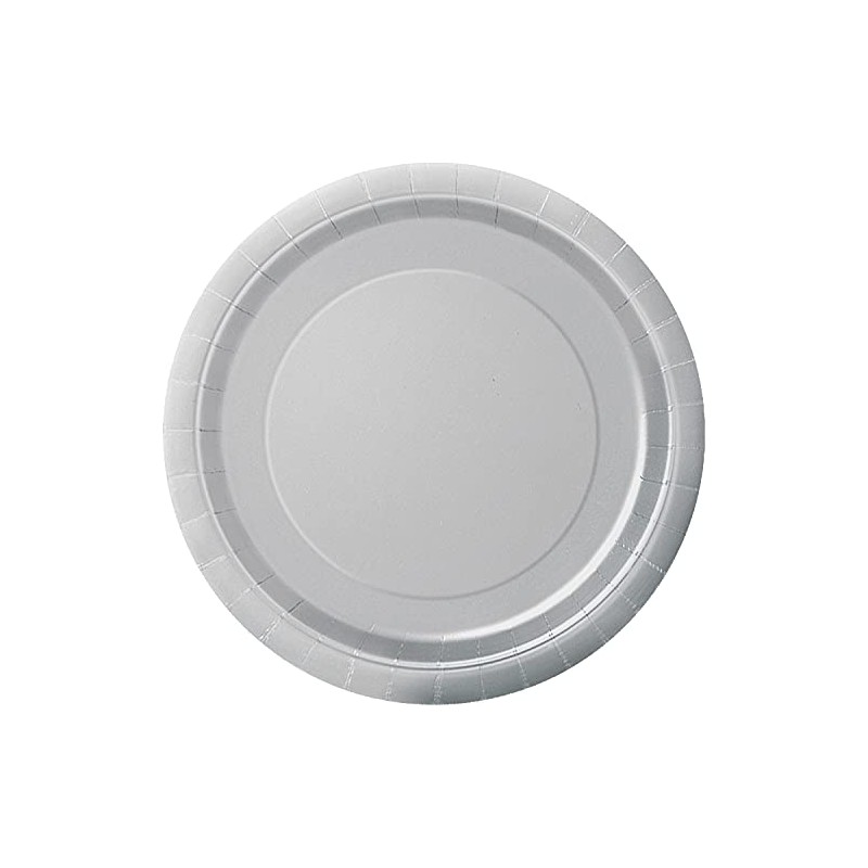 Unique Party 3345EU Eco-friendly Paper Plates 23 cm Silver Colour