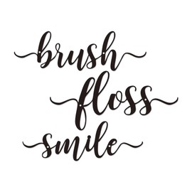 Xedatric 3 Pieces Brush Floss Smile Metal Wall Decor Dental Office Decor Dentist Teeth Tooth Home Decor Bathroom Decor,Dental Hygienist Gifts