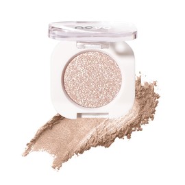 GHFCZOO Monochrome Glitter Eyeshadow Compact Case- Light Shimmer, High Pigment, Waterproof, and Blendable for Longwear Eye Makeup, 11#Weaver Girl