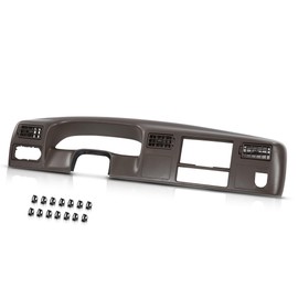 DOTCOM Dash Instrument Cluster Bezel Panel Brown W/o Hole Compatible with Ford F250 F350 Super Duty 1999 2000 2001 2002 2003 2004