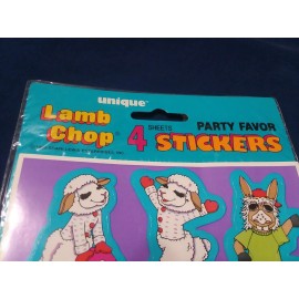 1 PACK Vintage Lambchop Stickers Sheets TOTAL OF 4 SHEETS OF STICKERS lamb chop