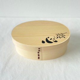 Yamaga Lacquerware Shop Kishu Magewappa Panda Bento Box, Shiraki, 23.7 fl oz (700 ml), Animal, Made in Japan, Kishu Lacquerware, Lunch Box, Goods, Panda