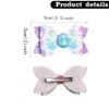 2Pcs Easter Hair Bow Clips - Lovely Bunny Egg Rabbit