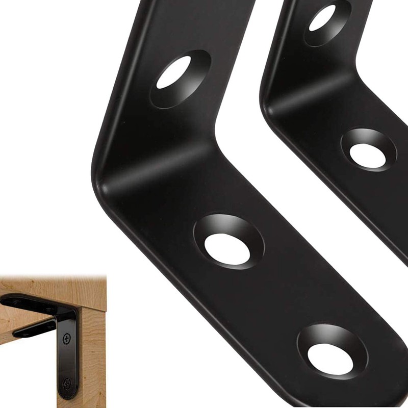 Pack of 16 Corner Connectors, 90 Degree Angle Brackets, L-Shape