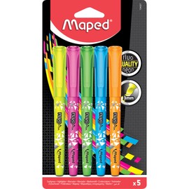 Maped Fluo'Peps Connect Highlighter Pens (Assorted Colours) (Pack of 5)
