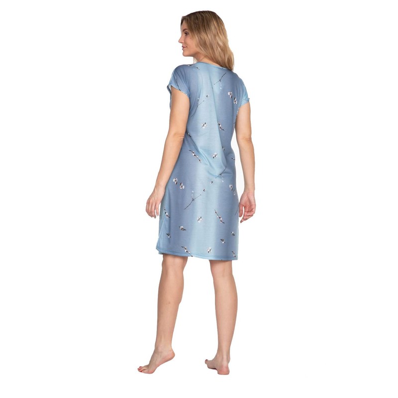 e.Femme® Erika 786 Women's Beach Dress, Blue/print