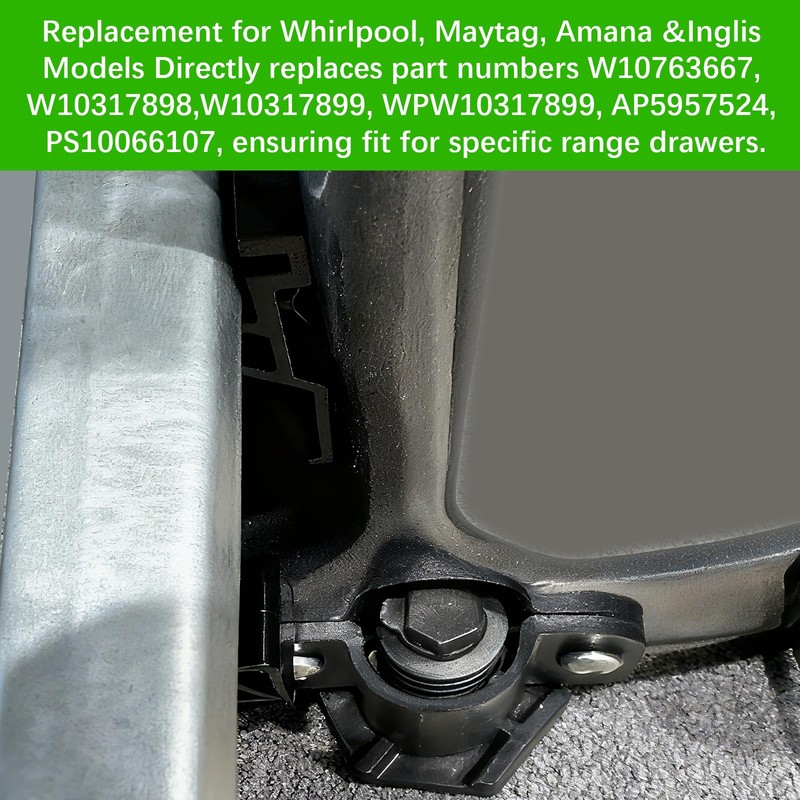 Dkaikai Range Drawer Glide Replacement Kit for Whirlpool