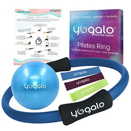 Yogalo Pilates Ring and Ball Set with Resistance Bands