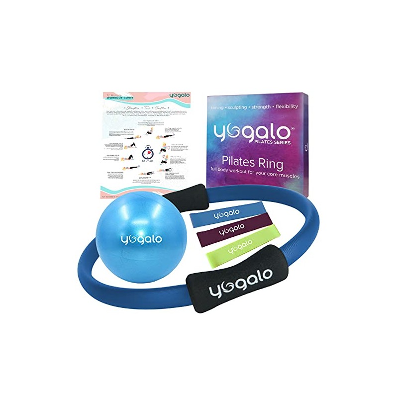 Yogalo Pilates Ring and Ball Set with Resistance Bands