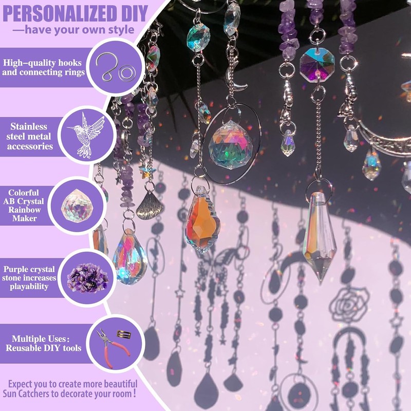 400 Pcs Crystal DIY Sun Catcher Making Kits for Adults,