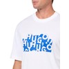 HUGO, Repeat Badge Logo Crewneck T-Shirt, White Bone, L