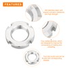 uxcell M25 x 1.5mm - 2Pcs Retaining Four-Slot Slotted Round