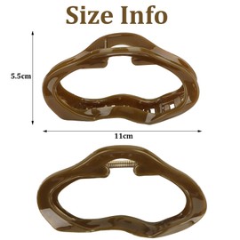 KIUEZIR 6 Stück Mittel Haarklammern im Wolkenform – Geometrische Krallenklammern für Damen Dickes & Feines Haar, Leichtem Acryl Griffclips mit Sicherer Halt, Accessoires für Alltags& Party Frisuren