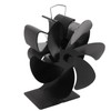 6 Blade Stove Eco Fan Black Self Starting High Temperature