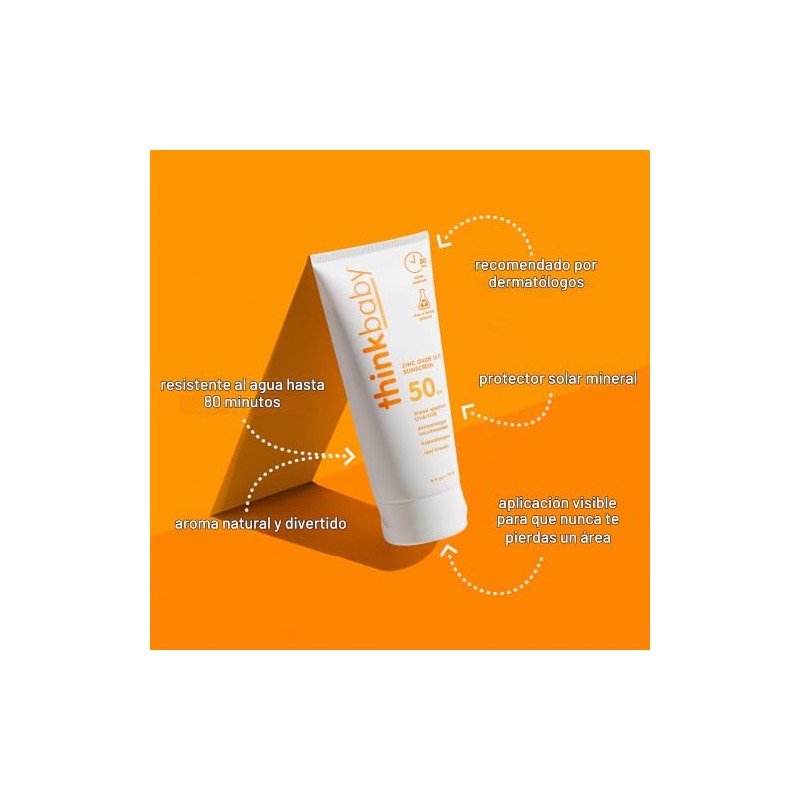 Thinkbaby Safe Sunscreen SPF 50+ - 6oz Family Size