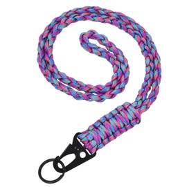 Tibapla Lanyard Neck Strap, Long Lanyard with Carabiner, Paracord Key Ring, Paracord Lanyard, Colourful Lanyard for Keys, ID, Outdoor, Camping, Hiking, Backpack