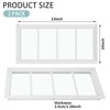 Tandefio 2 Pk 10''x23'' White Flush Mount Shed Window with