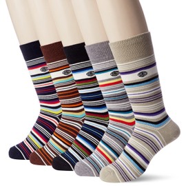 Healing Feet 83312_04 Casual Men's Healing Feet, Set of 5 pairs of 1 each of beige, black, navy, brown, gray