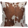 HGOD DESIGNS Cowhide Cushion Cover,Farm Animal Brown Cowhide Print Cow Throw Pillow Case Home Decorative for Men/Women Living Room Bedroom Sofa Chair 18X18 Inch Pillowcase 45X45cm