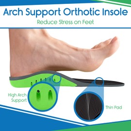VIVEsole Plantillas de gel resistentes, Inserto de zapato de soporte de arco para mujeres y hombres, Ortesis para fascitis plantar de más de 220 libras, Cojín cómodo, (1 par) negro grande