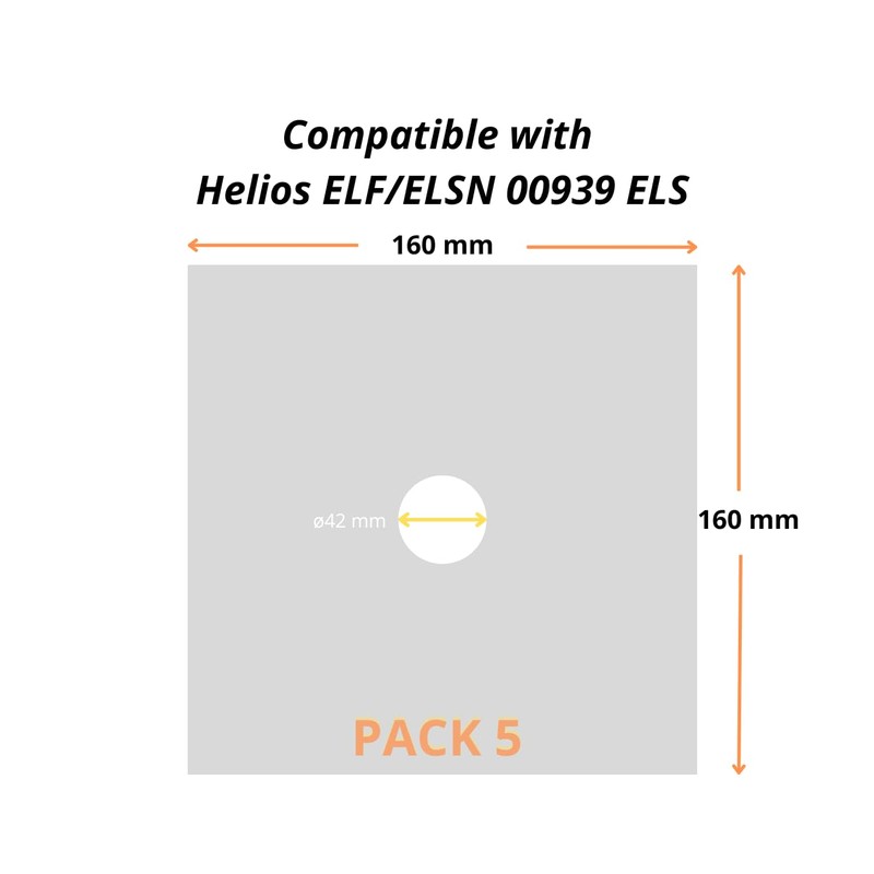BFS Filters Pack of 5 Replacement Filters Compatible with Helios