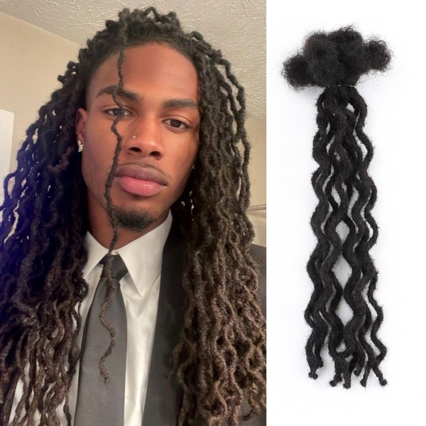 30-Strand Pack of 6'' Curly Dreadlock Extensions – Handmade from