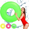 POPOYU Inflatable Swimming Ring Adults,Green Inflatable Pool Floats for Adults