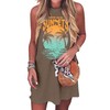 Summer Sundress for Women Graphic Mini Tank Dress Sleeveless Beach