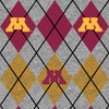 SYKEL ENTERPRISES University of Minnesota Fleece Blanket Fabric with Argyle