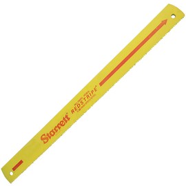 Starrett RS1410-5 Redstripe Solid High Speed Steel Power Hacksaw Blade, 0.050" Thick, 10 TPI, 14" Length x 1-1/8" Width