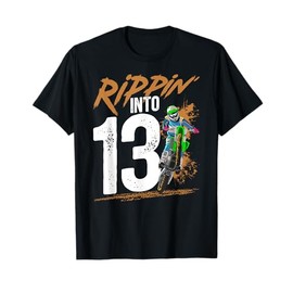 13th Dirt Bike Birthday Party 13 Year Old Dirt Biker T-Shirt