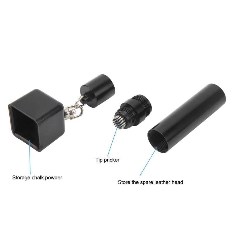 Billiard Cue Stick Tip Chalk Holder 3 in 1 Portable