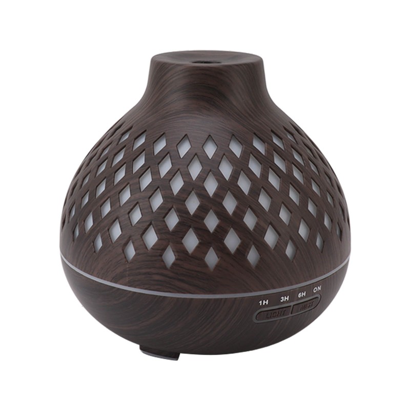 400ml Aromatherapy Humidifier Onion Wood Grain Aroma Humidifier Colorful Light