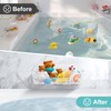 JJoexyfit Bath Toy Storage Organizer, Transparent Bath Toy Holder with