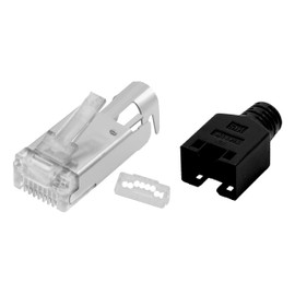 BIGtec Hirose TM11 RJ45 Connector Network Connector Black High Speed Connection for Fast Ethernet 100BASE-TX AWG 26-27 Pack of 10