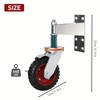 6inch Fence Gate Wheel, 500lb Load Capacity, 360° Swivel, Spring-Loaded,