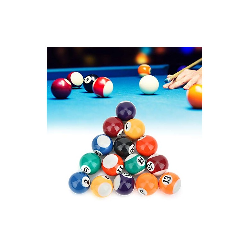 GOTOTOP 16PCS 32MM Mini Pool Ball Billiard Set,Resin Kids Pool