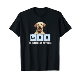 Funny Elements of Happiness Yellow Lab Dog Lover T-Shirt