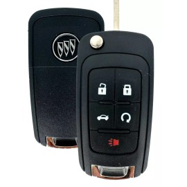 OHT01060512 New Flip Key Remote Start Key Fob for Buick Lacrosse Encore Regal Verano Allure