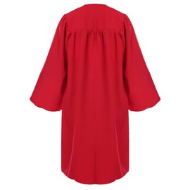 Newrara Unisex Premium Matte Graduation Gown Only (Small 45(5'0"-5'2"), Red)