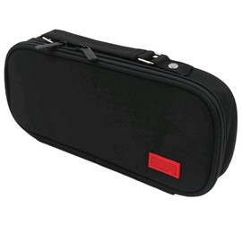 WANGCL Large Pencil Case Big Capacity Pencil Cases with 3 Compartments Pen Bag for School College Office Stationery Organizer and Makeup Bag（Black）