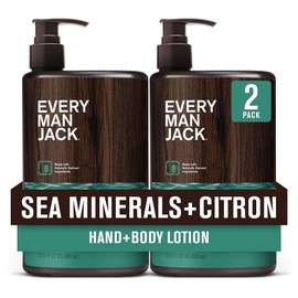 Every Man Jack Men's Sea Mineral Yuzu Hand Body Lotion for All Skin Types - Dermatology / 모든 피부 타입을 위한 에브리 맨 잭 남성 씨 미네랄 유자 핸드 바디 로션 - 피부과