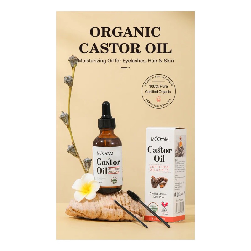 F Aceite De Ricino Orgánico: Crecimiento Del Cabello, Cejas