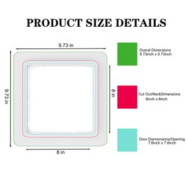 FORLAND Plumbing Access Panel for Drywall Ceiling White 8 x 8 inch Plastic Access Door Removable Hinged Wall Access Panel Reinforced Hinged Panel