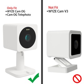 Teccle Angled Window Mount for Wyze Cam OG (2023 Model) 20 Degrees Tilt Up/Down/Left/Right Through Window Use Cam OG (Pack of 1, Black)